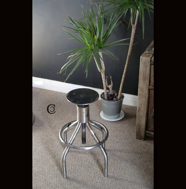 Adjustable Height Stool-Tubular Legs