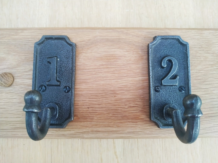 Antique Style Numbered Coat Hooks 1-6