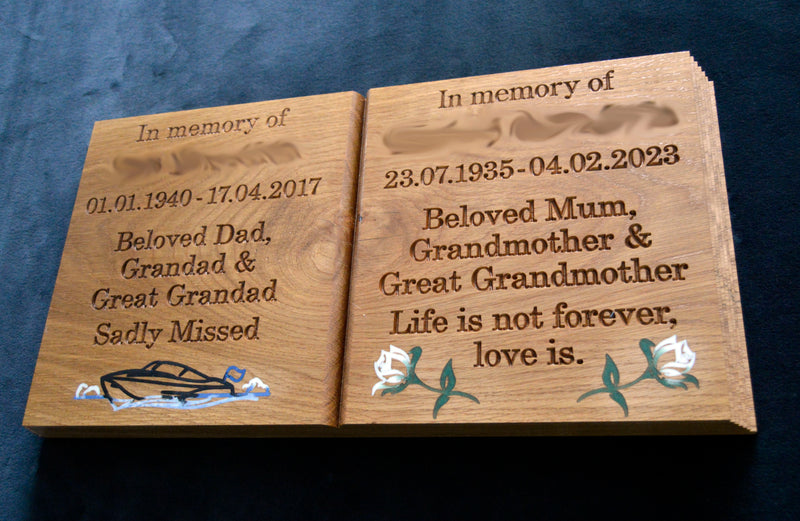Open Book Memorial Grave Marker