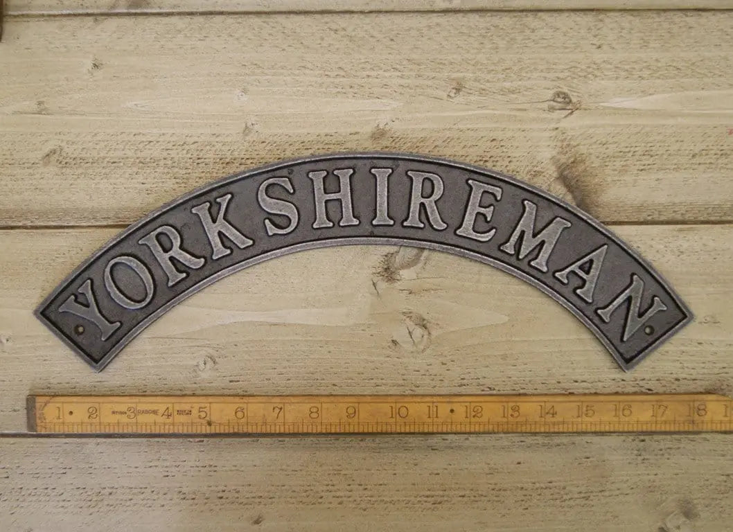 Cast Iron Train Signs