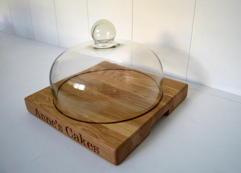 Cake Board with Glass Dome